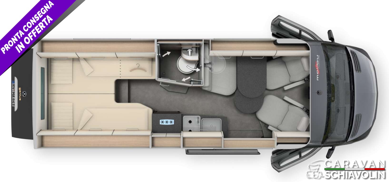 MALIBU VAN GENIUS 641 LE MERCEDES CAMBIO AUTOMATICO